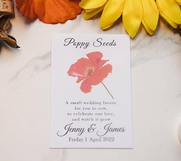 Poppy Seed Wedding Favour